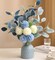 Artificial Chrysanthemum Bouquet for Decoration Blue and White Flowers or Vase Silk Flowers for Home Bathroom Decor
